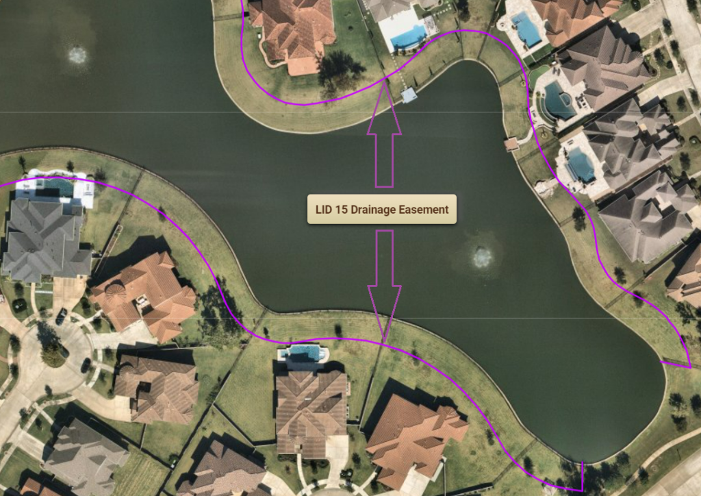Image showcasing Reminder of Drainage Easement and Backyard Improvements in LID 15 ...